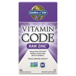 Garden of Life vitamīnu kods RAW Cinks - cinks 60 kapsulas