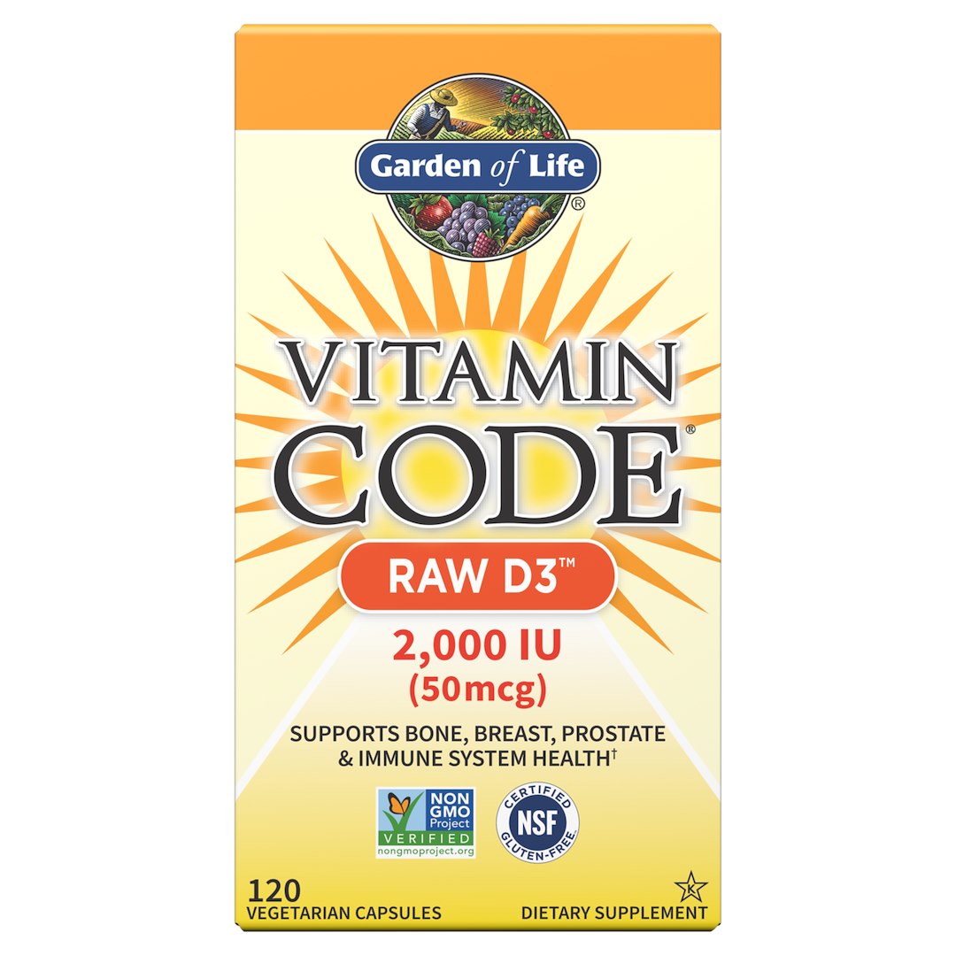 Garden of Life vitamīna kods RAW D3 – D vitamīns, 120 kapsulas