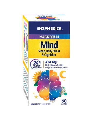 ENZYMEDICA Magnijs Prāta Darbībai Miegam, Dienas Stresam un Kognitīvajām Funkcijām 60 kapsulas