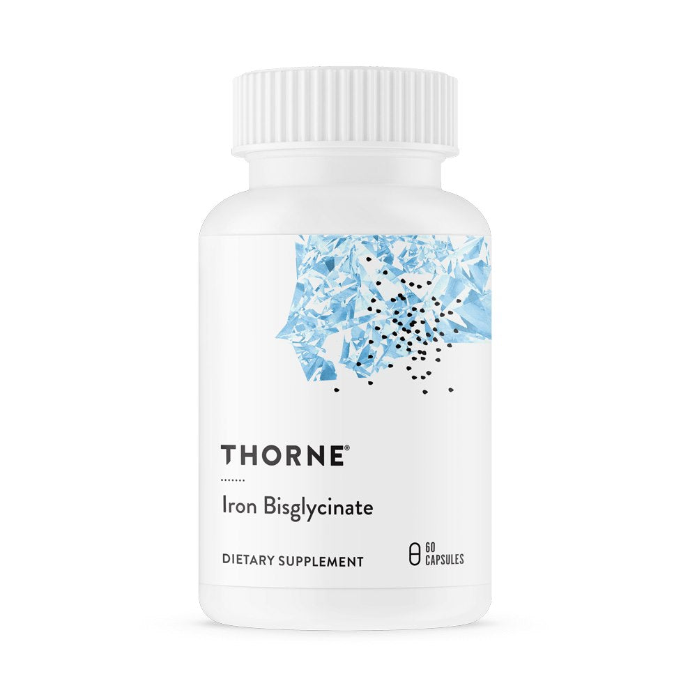 THORNE RESEARCH Dzelzs bisglicināts - dzelzs 25 mg 60 kapsulas