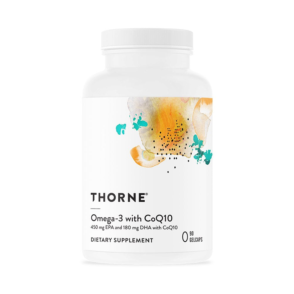 THORNE RESEARCH Omega-3 ar koenzīmu Q10 90 kapsulas