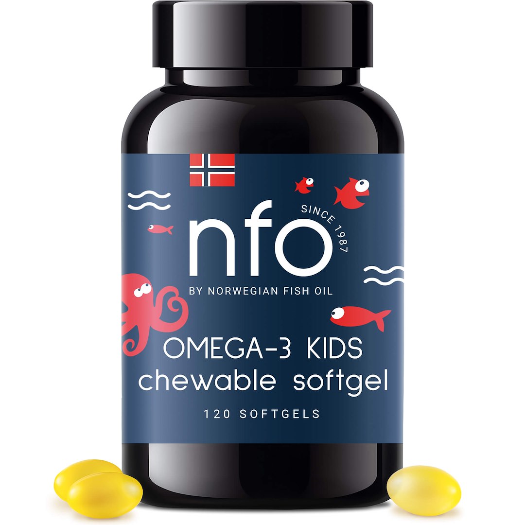 NFO Omega-3 bērniem košļājamās tabletes 120 mīkstās kapsulas