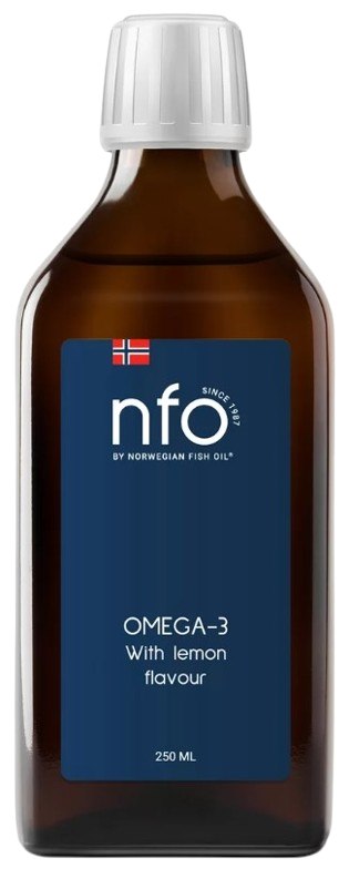 NFO Omega-3 šķidrums ar citronu garšu 250 ml