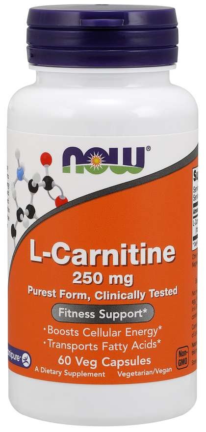 NOW FOODS L-karnitīns Carnipure 250 mg 60 kapsulas