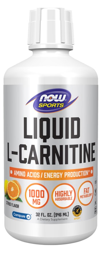Now Foods L-karnitīna šķidrums 1000 mg citrusaugļu garšā - L-karnitīns 1000 mg citrusaugļu garšā 946 ml