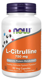 NOW FOODS L-Citrulīns 750 mg 90 kapsulas