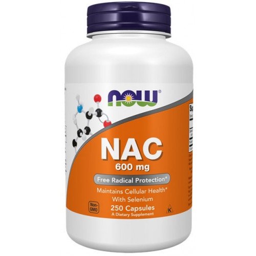 Now Foods NAC - N-acetil-L-cisteīns 600 mg 250 kapsulas