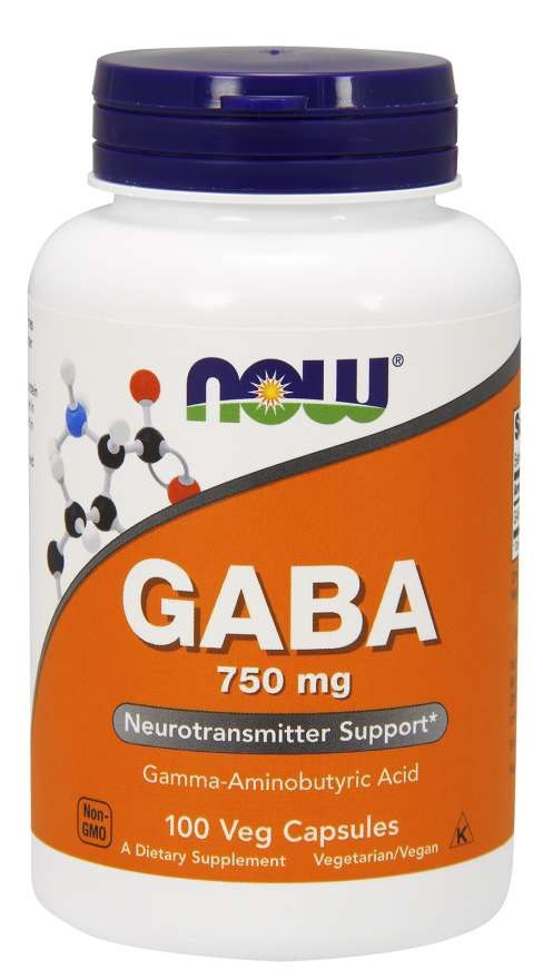 NOW FOODS GABA 750 mg 100 kapsulas