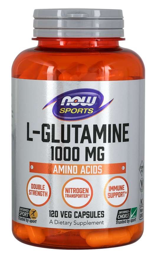 NOW FOODS L-glutamīns 120 kapsulas