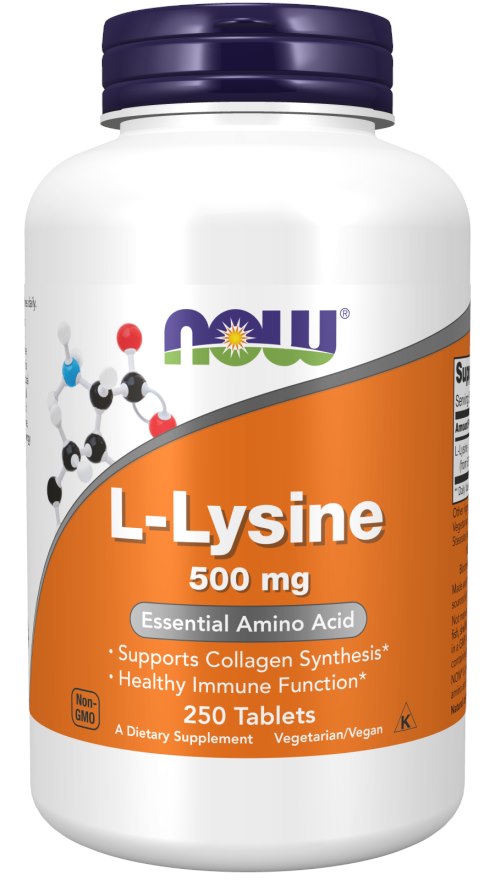 NOW FOODS L-Lizīns 500 mg 250 tabletes