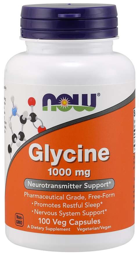 NOW FOODS Glicīns - Glicīns 1000 mg 100 kapsulas