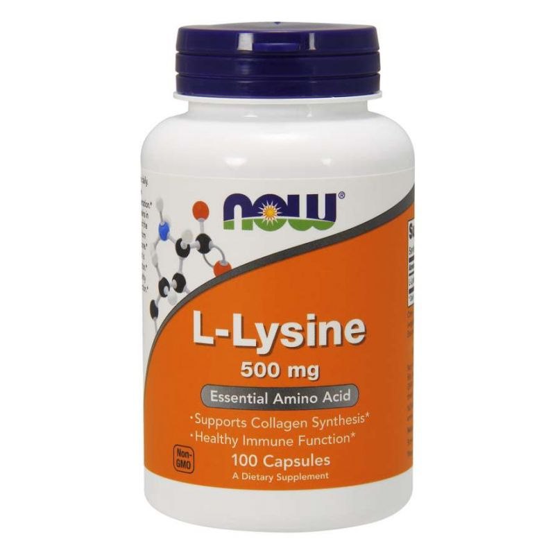 NOW FOODS L-lizīns 500 mg 100 kapsulas
