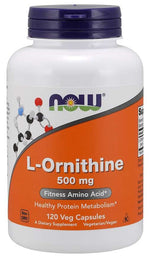 NOW FOODS L-ornitīns 500 mg 120 kapsulas