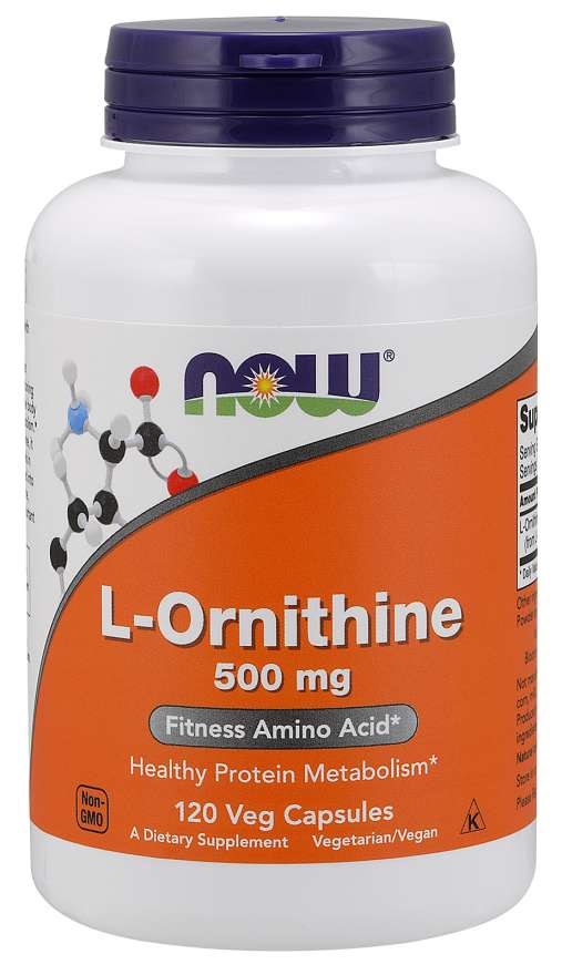 NOW FOODS L-ornitīns 500 mg 120 kapsulas