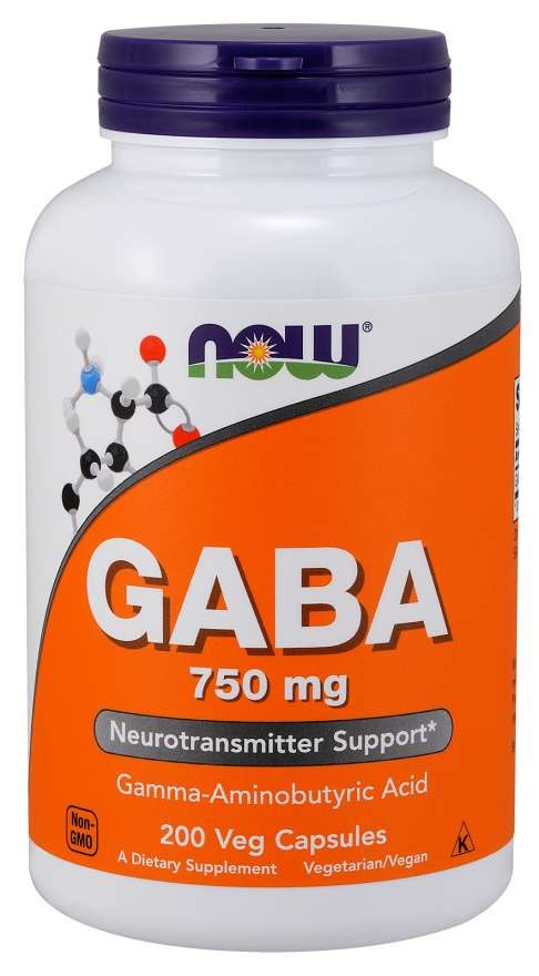 NOW FOODS GABA 750 mg 200 kapsulas