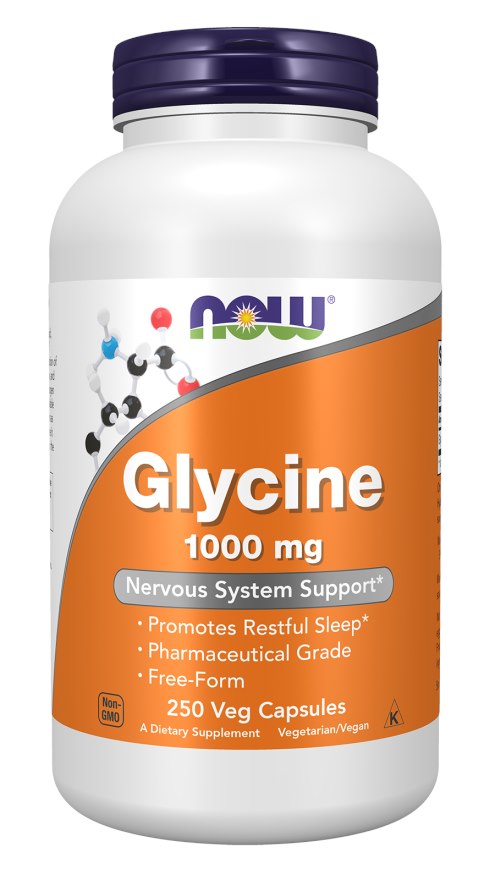 Now Foods Glicīns - Glicīns 1000 mg 250 kapsulas