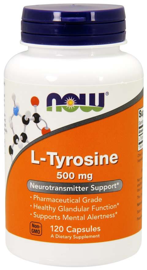 NOW FOODS L-tirozīns 500 mg 120 kapsulas
