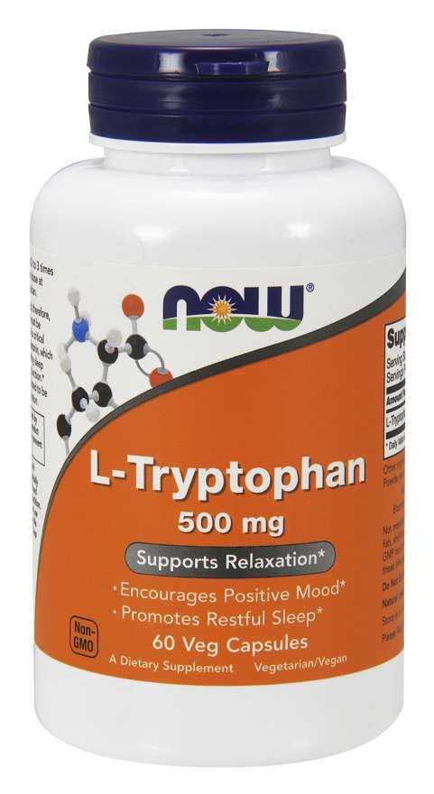 NOW FOODS L-triptofāns 500 mg 60 kapsulas