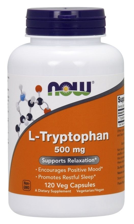 NOW FOODS L-triptofāns 500 mg 120 kapsulas