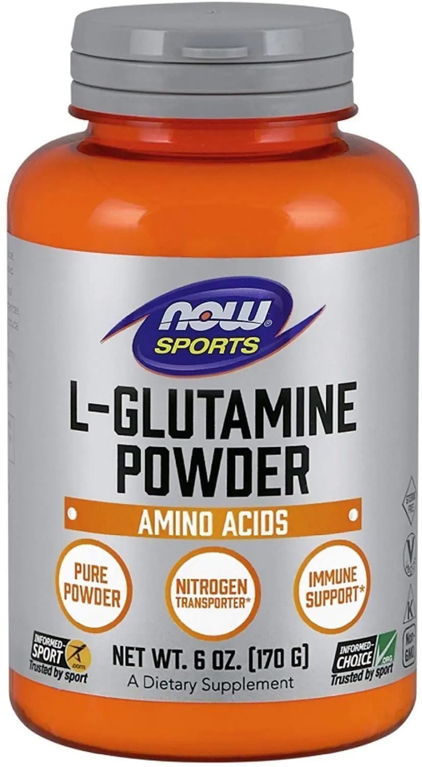 NOW FOODS L-glutamīna pulveris – L-glutamīns 500 mg 170 g