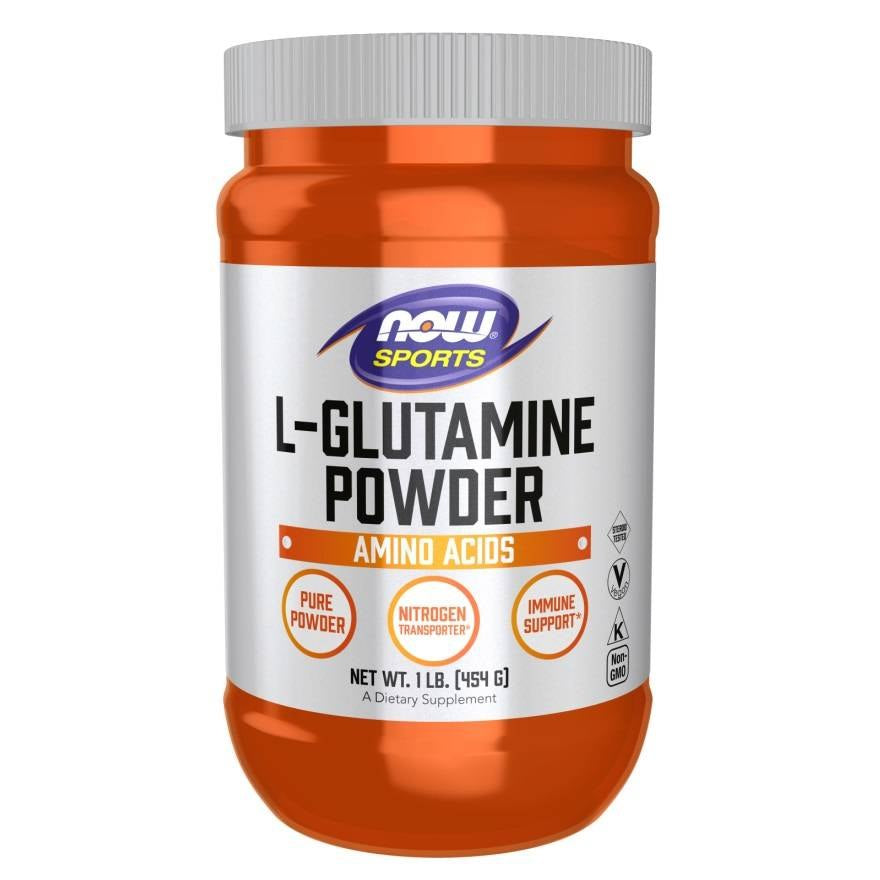 NOW FOODS L-glutamīna pulveris - L-glutamīns 454 g