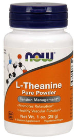 NOW FOODS tīrs L-teanīna pulveris – L-teanīns 28 g
