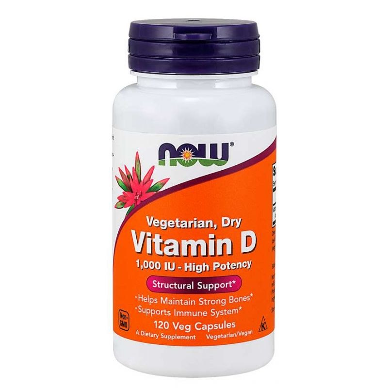 Now Foods D2 vitamīns 1000 SV 120 kapsulas