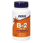 Now Foods Vitamīns B2 - Riboflavīns 100 mg 100 kapsulas