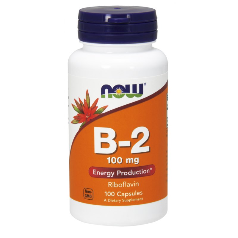 Now Foods Vitamīns B2 - Riboflavīns 100 mg 100 kapsulas