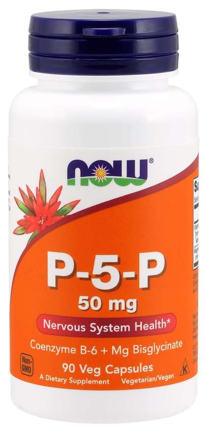 Now Foods P-5-P 50 mg - B6 vitamīns 90 kapsulas
