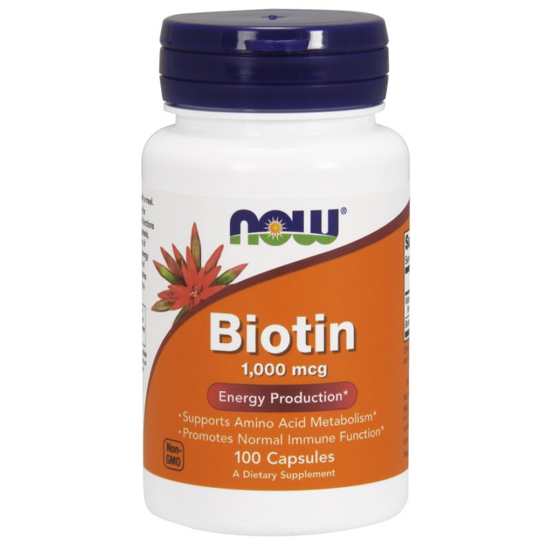 NOW FOODS Biotīns - Biotīns 1000 mcg 100 kaps.