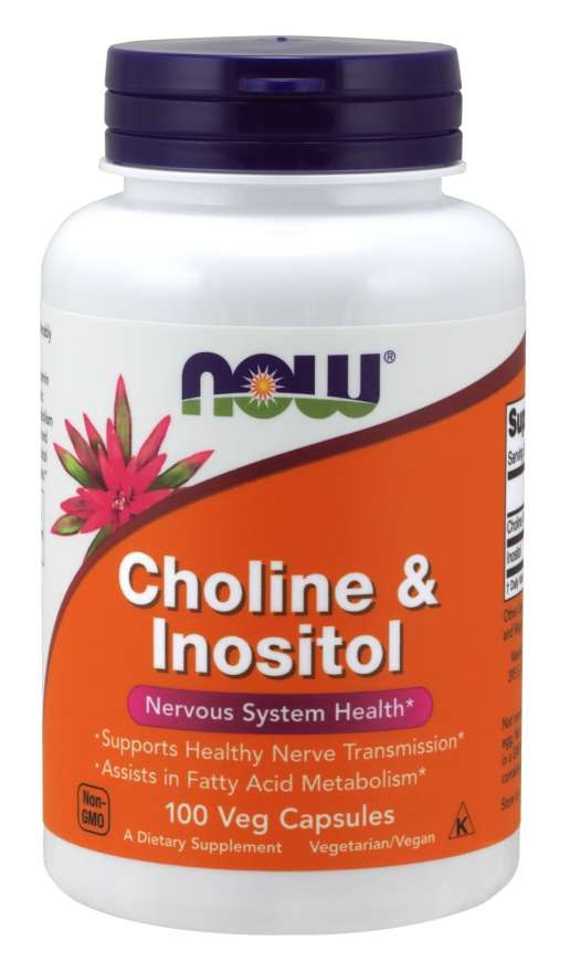 NOW FOODS Cholinas ir inozitolis 100 kapsulių - Magnis.lt