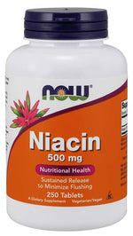 Now Foods B3 vitamīns – niacīns Niacīns 500 mg 250 tabletes