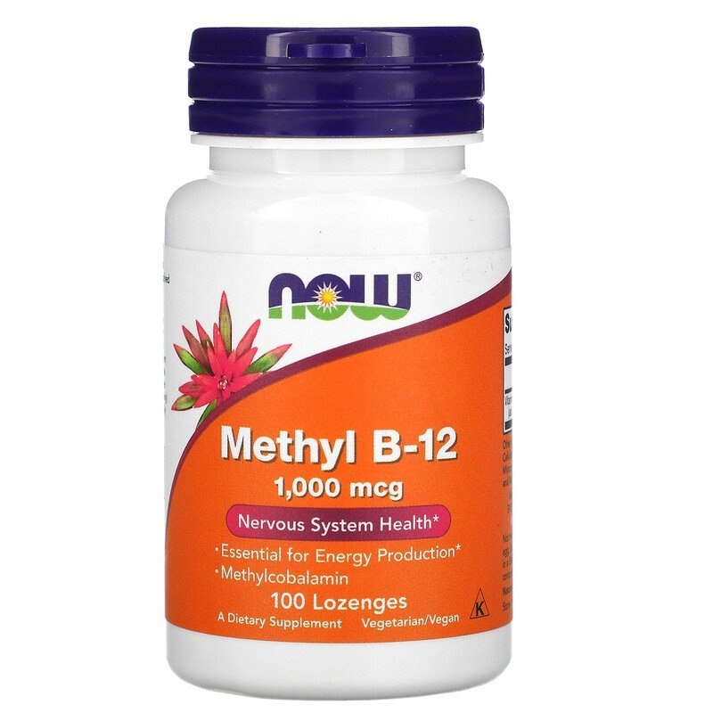 NOW FOODS Metil B12 1000 µg 100 tabletes