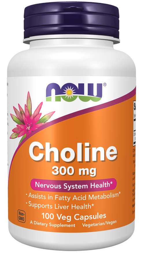 Now Foods Cholīns 300 mg 100 kapsulas