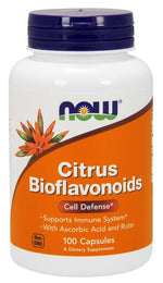 NOW FOODS Citrusu bioflavonoīdi + C vitamīns + rutīns 100 kapsulas