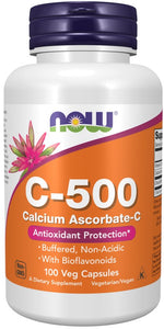 Now Foods C vitamīns 500 mg buferēts 250 kapsulas