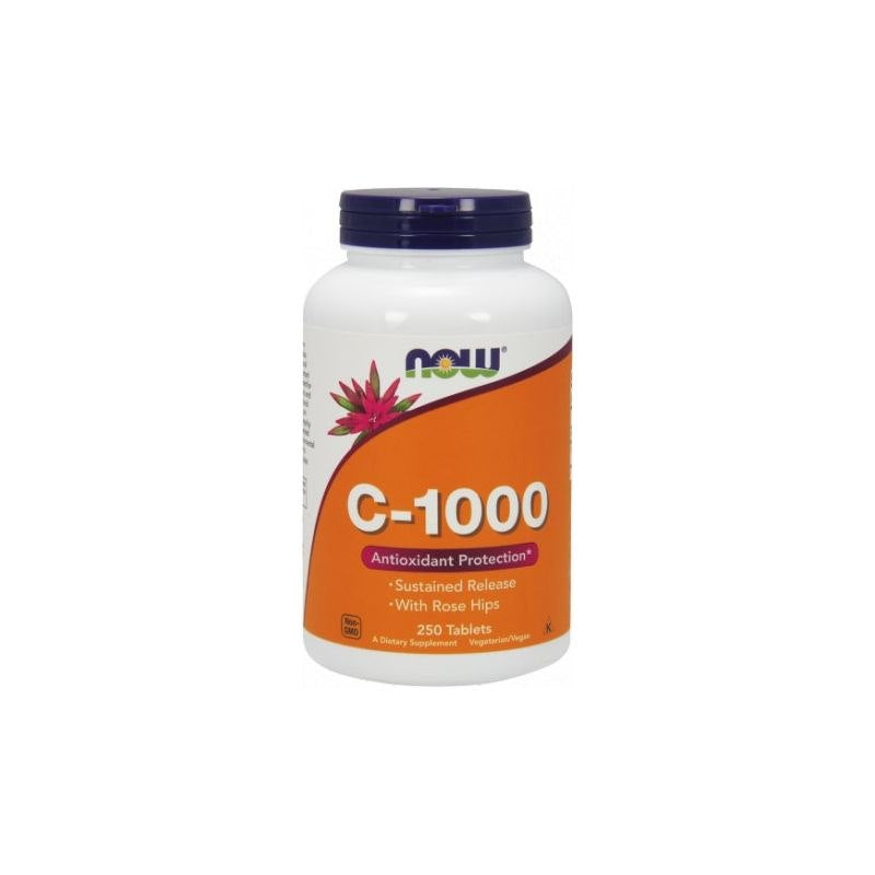 Now Foods C vitamīns 1000 mg ar pagarinātu iedarbību 250 tabletes