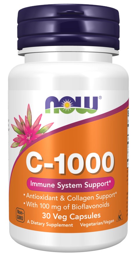 Now Foods C vitamīns 1000 mg ar citrusu bioflavonoīdiem, 30 kapsulas