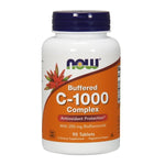 NOW FOODS C-1000 buferēts C vitamīns + citrusaugļu bioflavonoīdi 90 tabletes