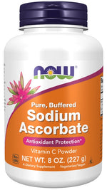 Now Foods nātrija askorbāts – C vitamīna pulveris – buferēts C vitamīns – nātrija L-askorbāts 227 g