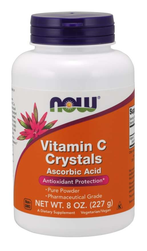 Now Foods C vitamīna kristāli - C vitamīns 227 g