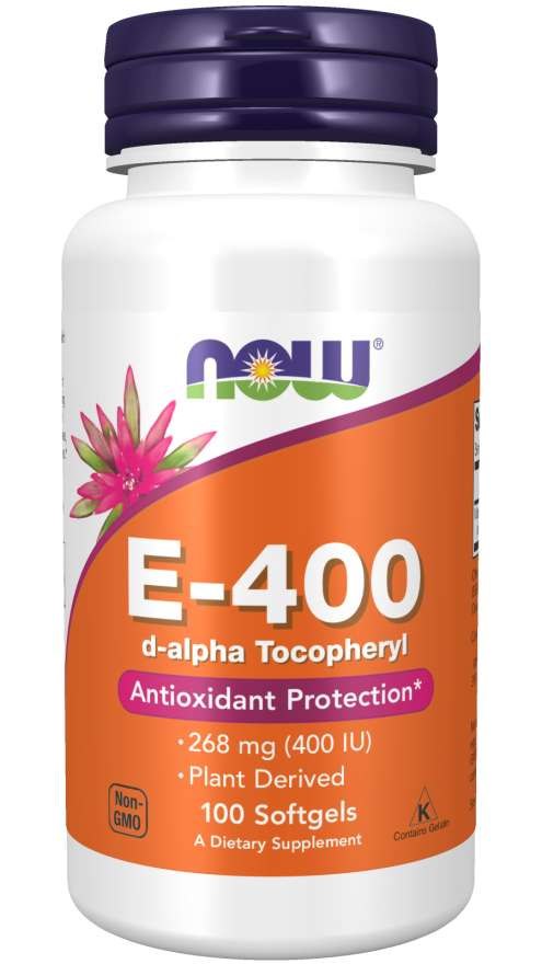 Now Foods E vitamīns 400 100 kapsulas