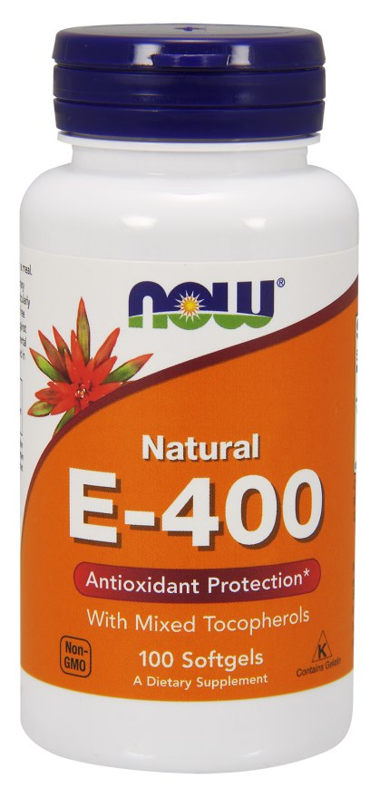 Now Foods E vitamīns 400 ar jauktajiem tokoferoliem 100 kapsulas