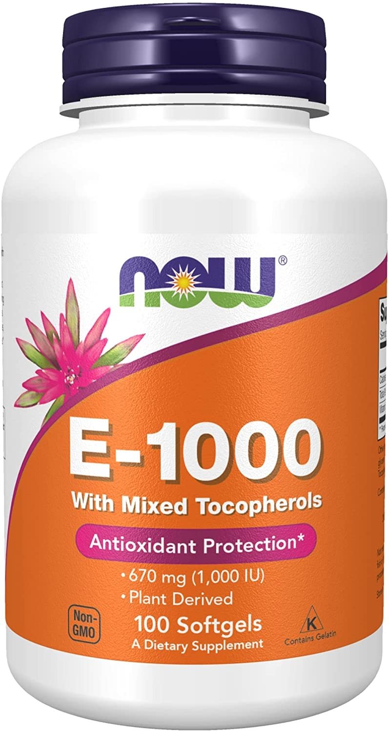 Now Foods E vitamīns 1000 SV 100 kapsulas