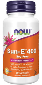 Now Foods E vitaminas Sun-E 400 TV 60 kapsulas