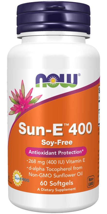 Now Foods E vitaminas Sun-E 400 TV 60 kapsulas