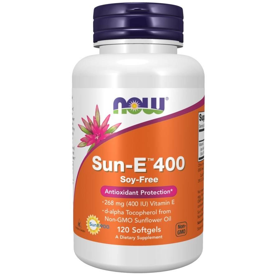 Now Foods Sun-E 400 - E vitamīns Sun-E 400 - katru otro dienu 120 kaps.