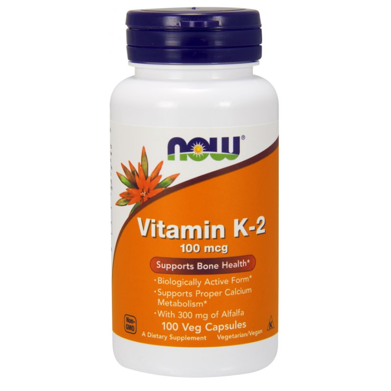 Now Foods Vitamīns K2-MK4 100 mcg 100 kapsulas