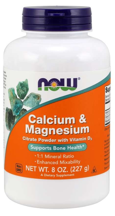 NOW FOODS kalcijs un magnijs 227 g